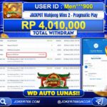 BUKTI JP JOKER768 MAHJONG WINS 2 RP 4.010.000 WD AUTO LUNAS